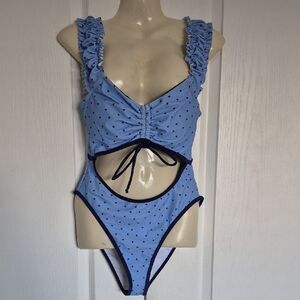 Forever 21 Blue and White Swimwear